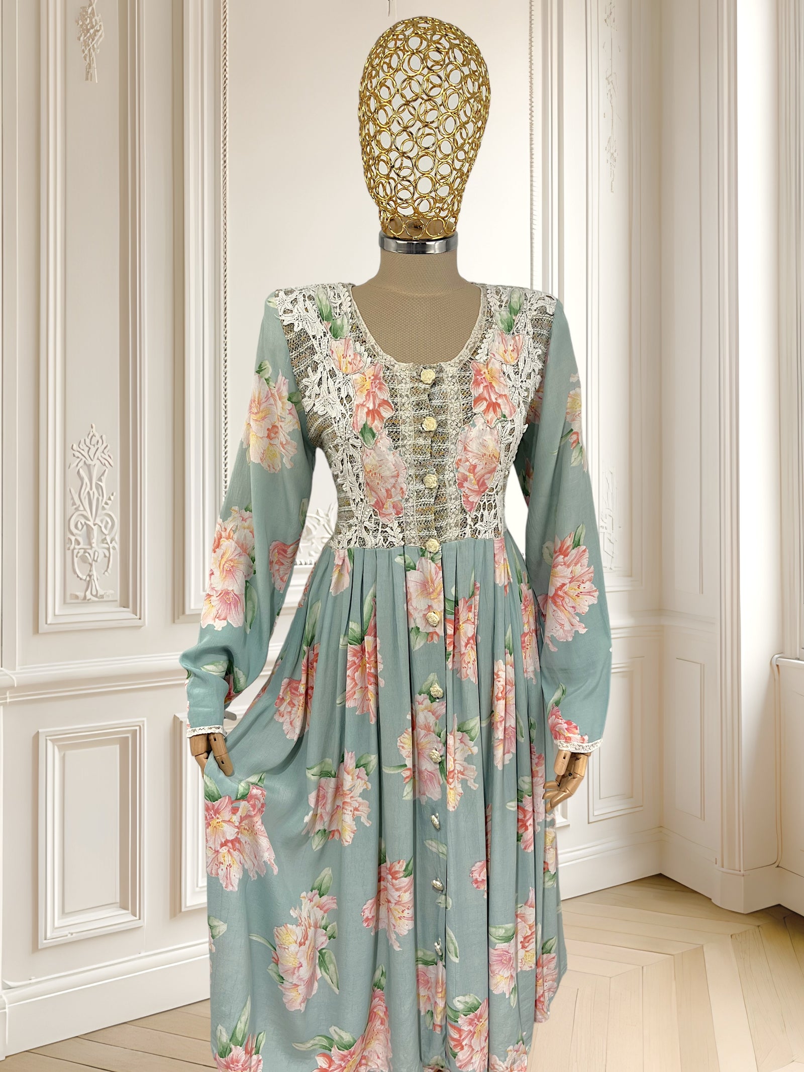 Rochie vintage cu dantelă mărimea M