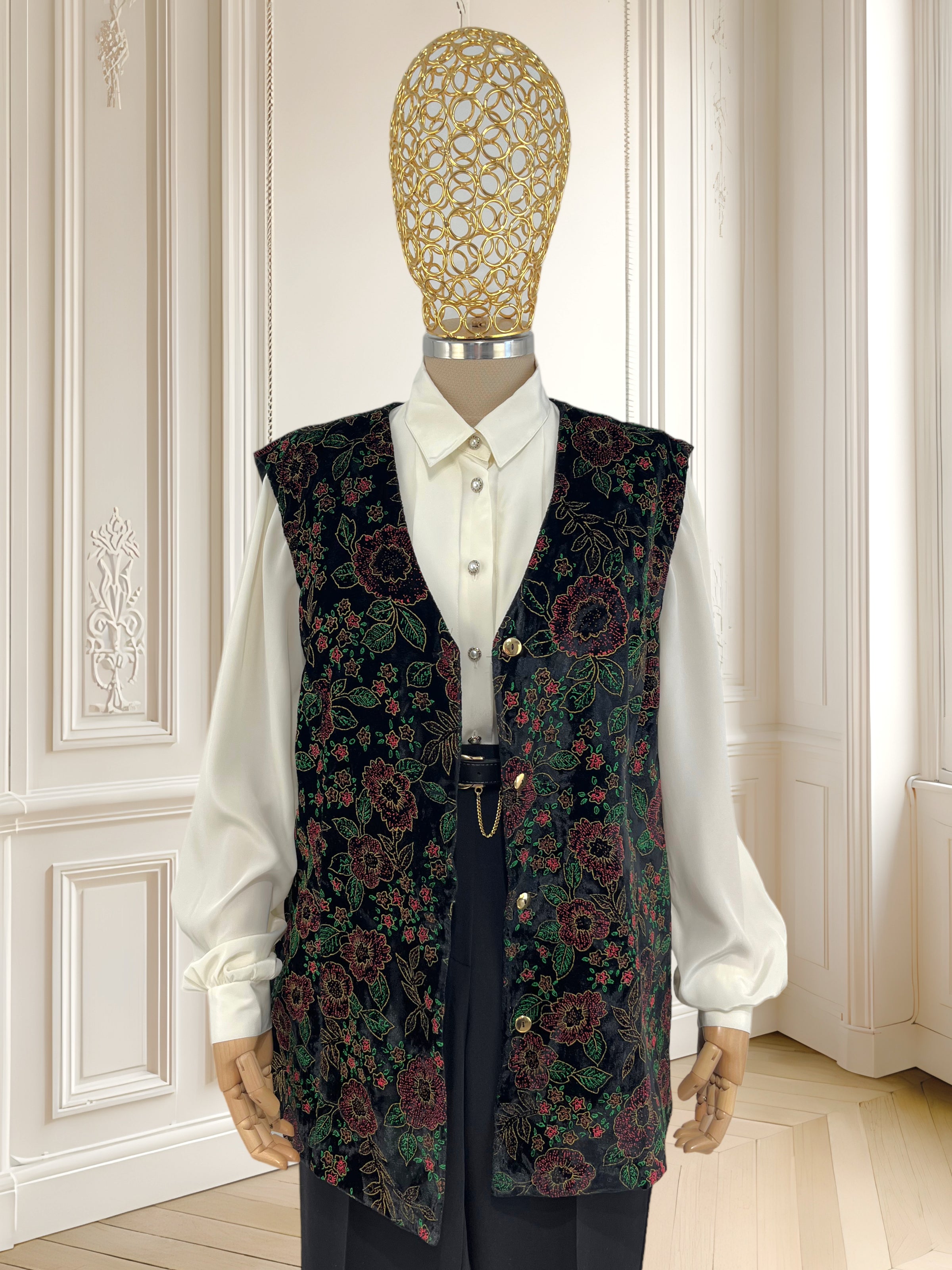 Vestă vintage din catifea mărimea XL