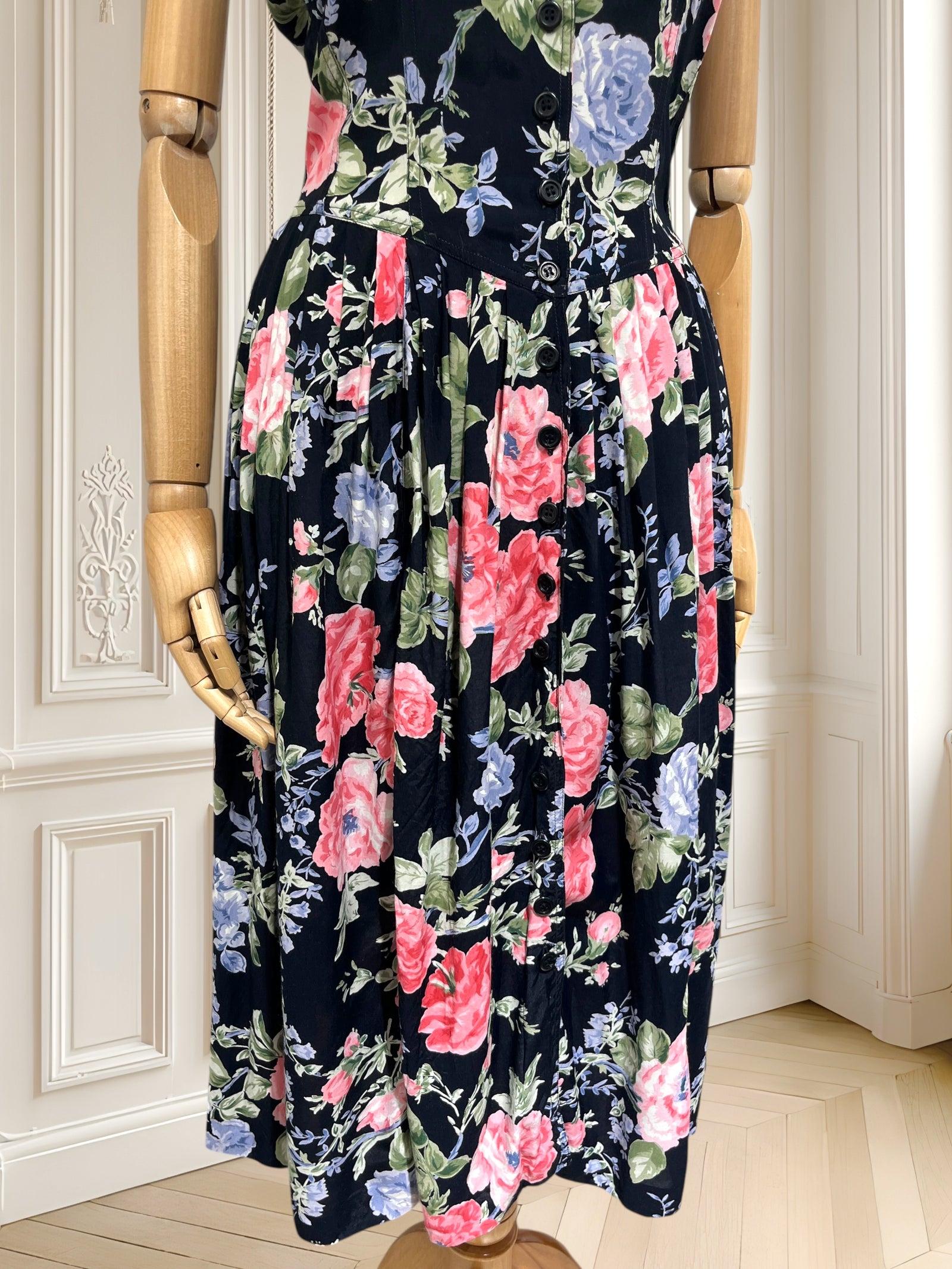 Rochie vintage din vâscoză mărimea M