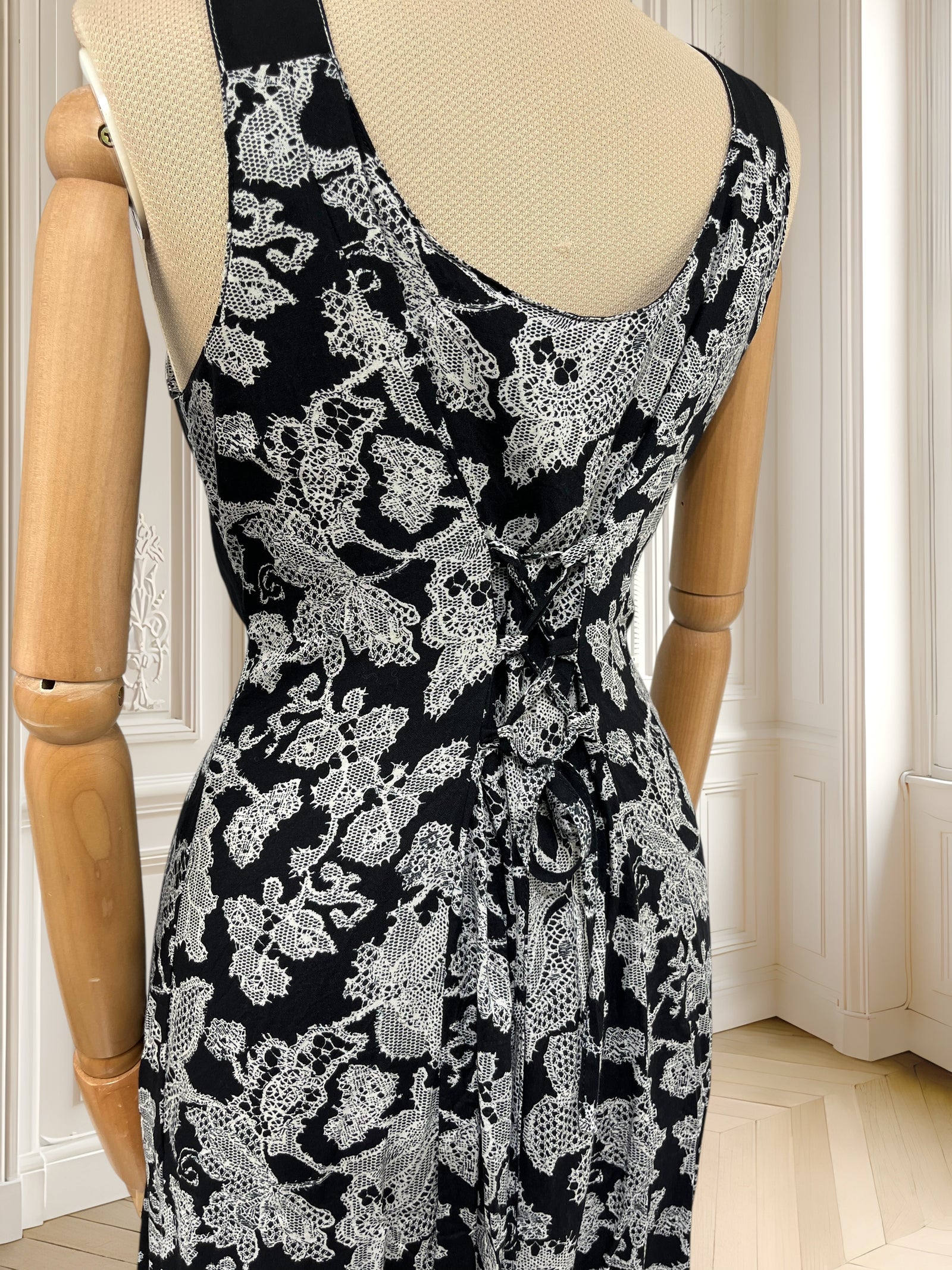 Rochie vintage din vâscoză potrivită pentru M/L