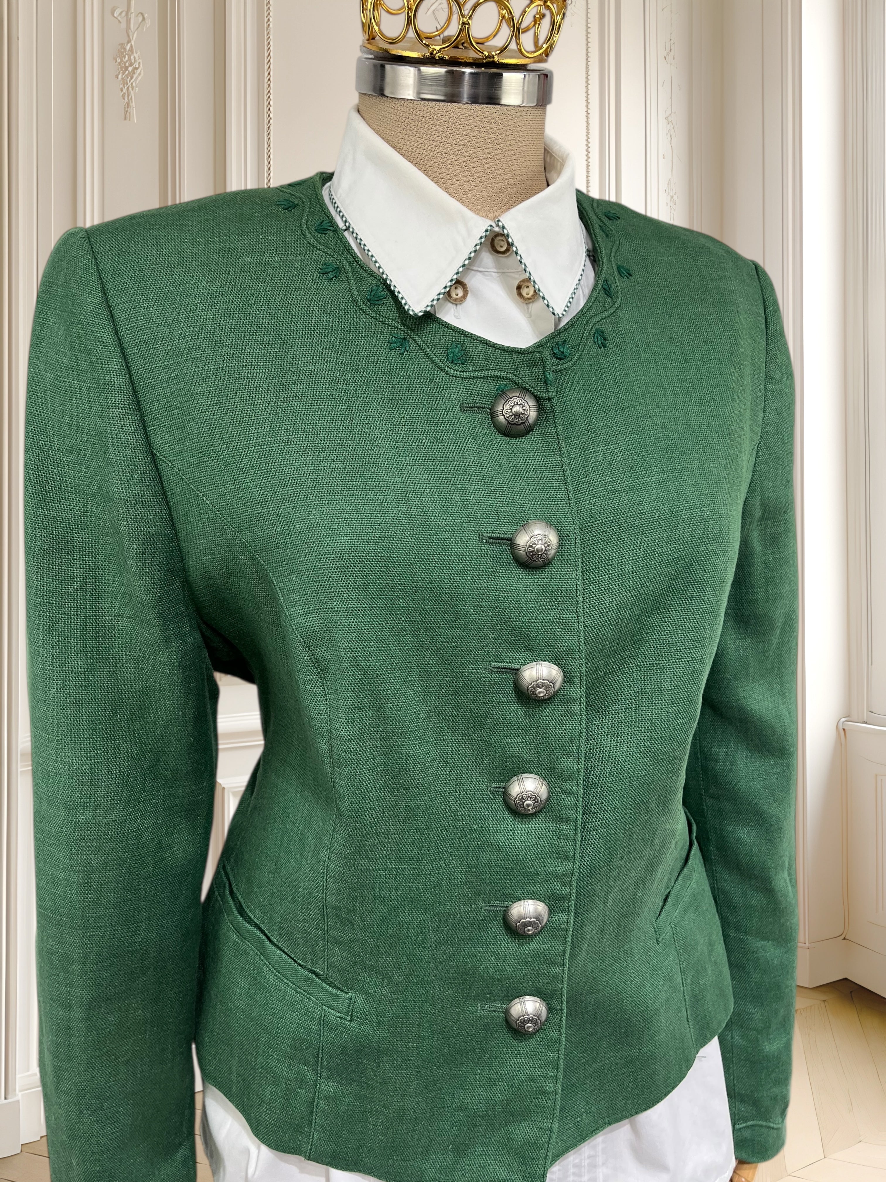 Sacou vintage din in cu nasturi metalici mărimea M
