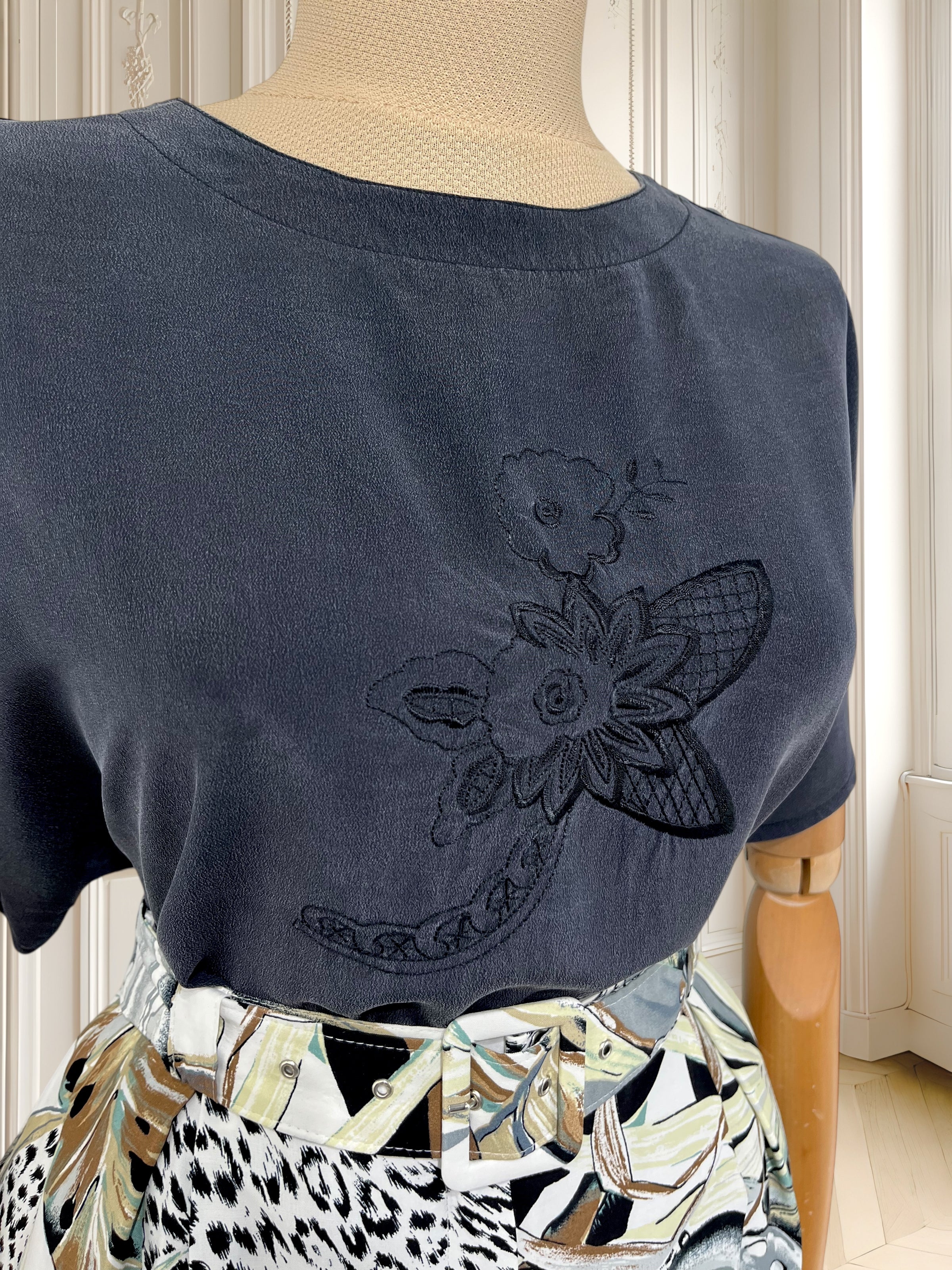 Tricou vintage din mătase mărimea M