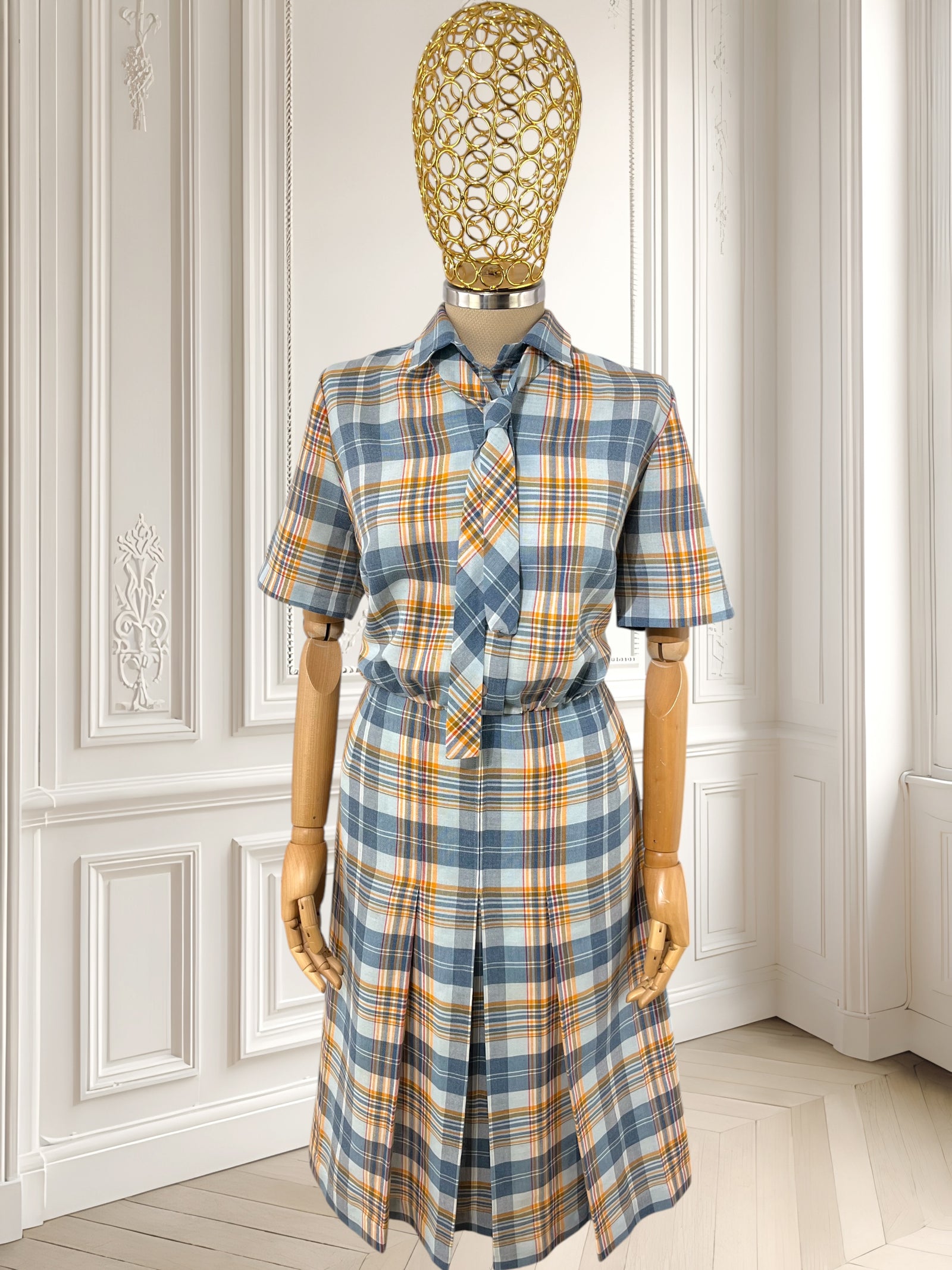 Rochie vintage în carouri mărimea M