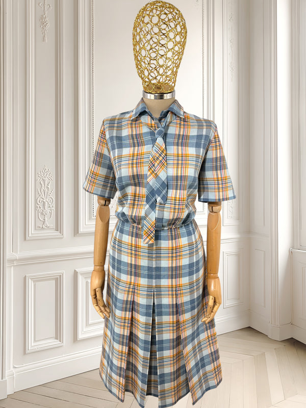 Rochie vintage în carouri mărimea M