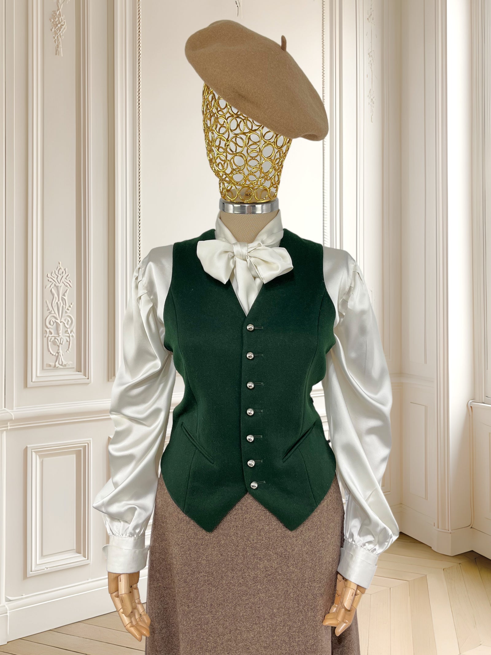Vestă de costum din lână potrivită pentru XS/S