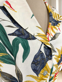 Cămașă din vâscoză cu print tropical mărimea L