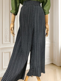 Pantaloni plisați cu buline potriviți pentru M/L