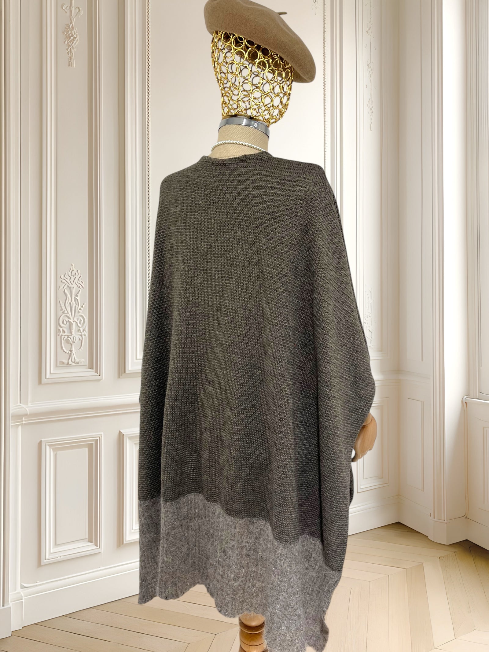 Cardigan tricotat cu inserție de mohair