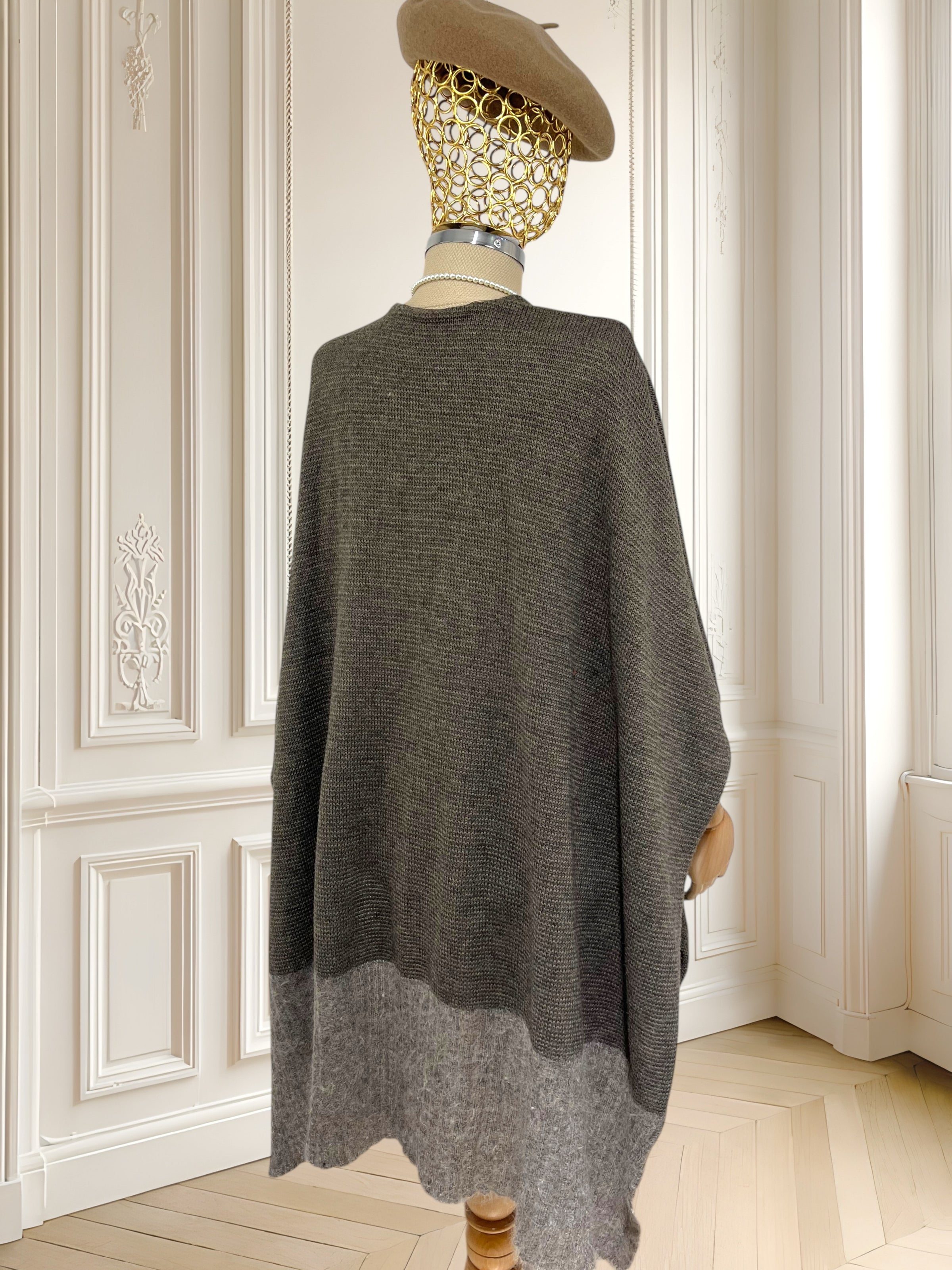 Cardigan tricotat cu inserție de mohair