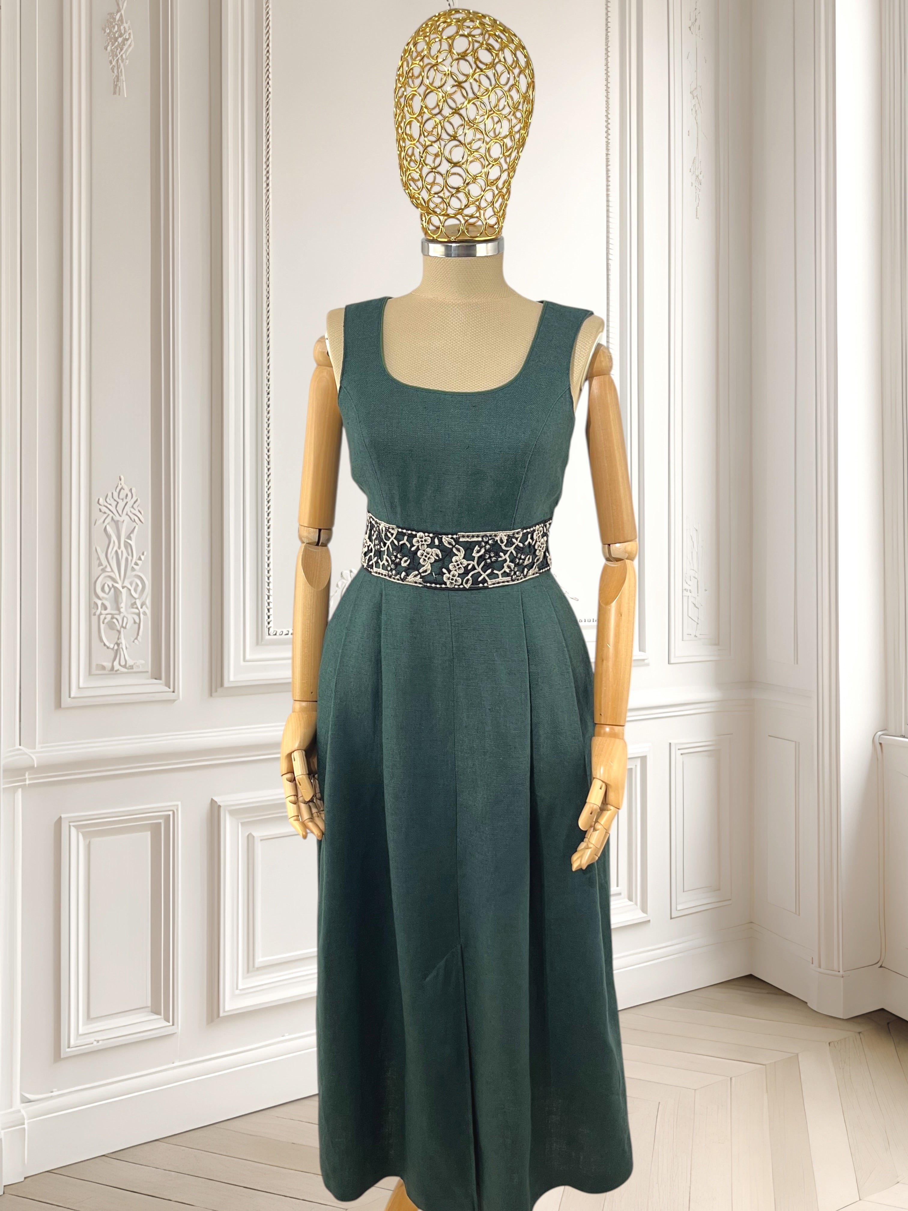 Rochie vintage din in mărimea XS