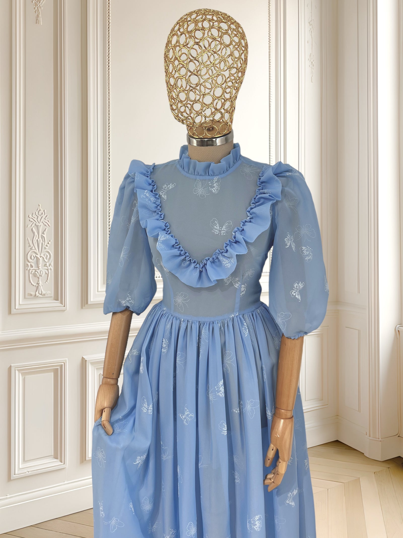 Rochie vintage lucrată manual mărimea S