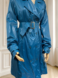 Trench coat turcoaz mărimea L