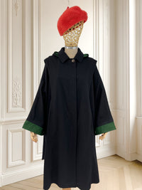 Capă vintage din lână pură potrivită pentru L/XL