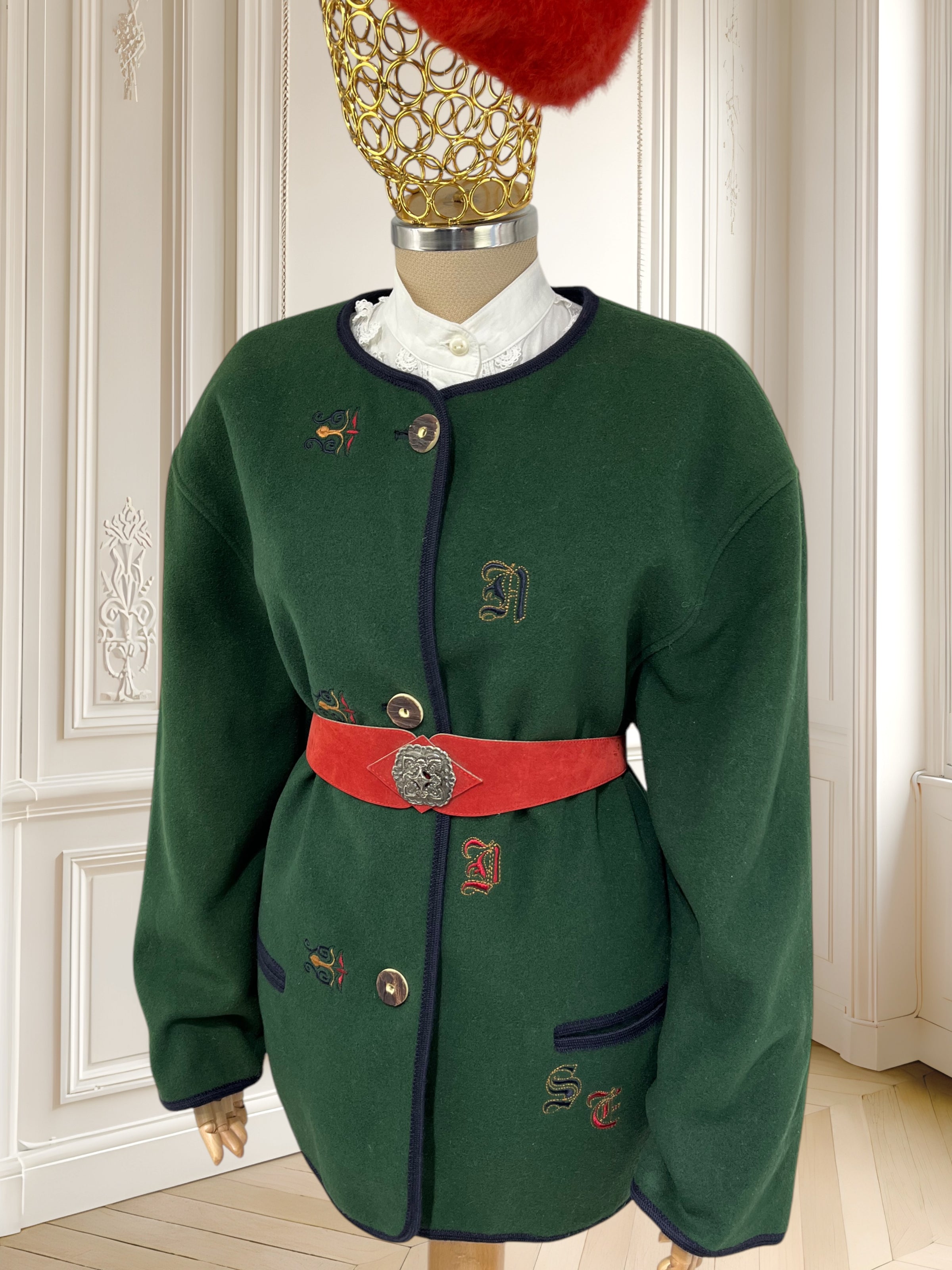 Jachetă vintage din amestec de lână mărimea XL