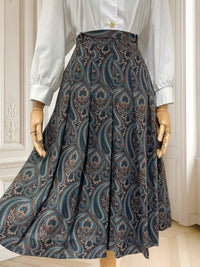 Fustă vintage cu print paisley mărimea M