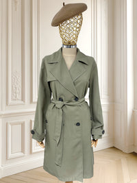 Trench coat din amestec de vâscoză potrivit pentru M/L