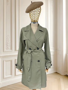 Trench coat din amestec de vâscoză potrivit pentru M/L