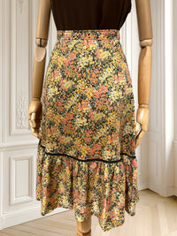Fustă din bumbac cu print floral mărimea XS