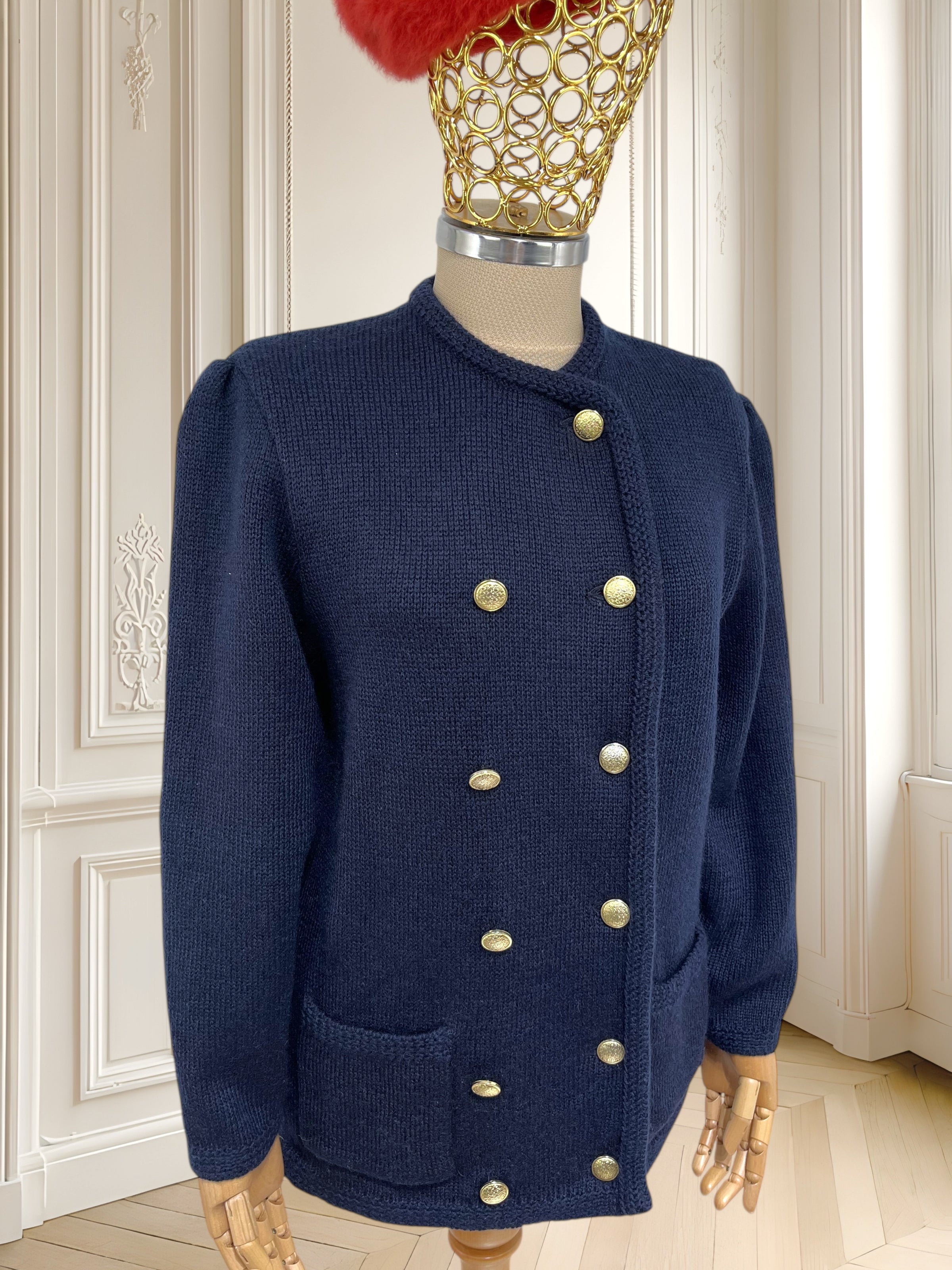Cardigan vintage din lână pură mărimea M