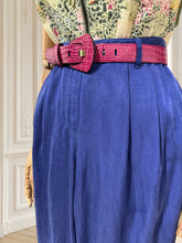 Încarcă imaginea în vizualizatorul Galerie, Pantaloni albaștri din vâscoză mărimea S
