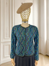 Încarcă imaginea în vizualizatorul Galerie, Cardigan vintage din lână potrivit pentru M/L
