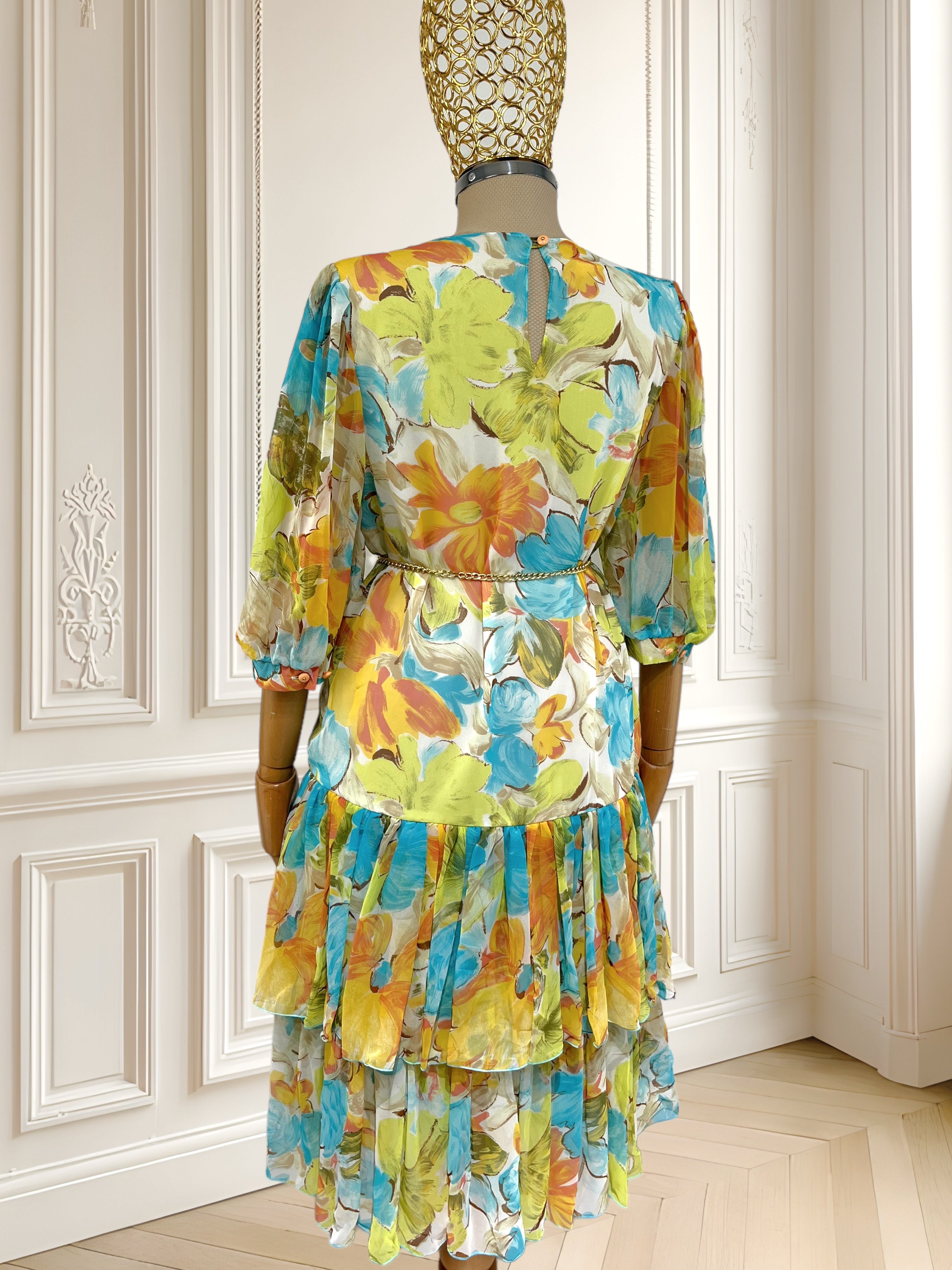 Rochie din voal cu print floral mărimea M