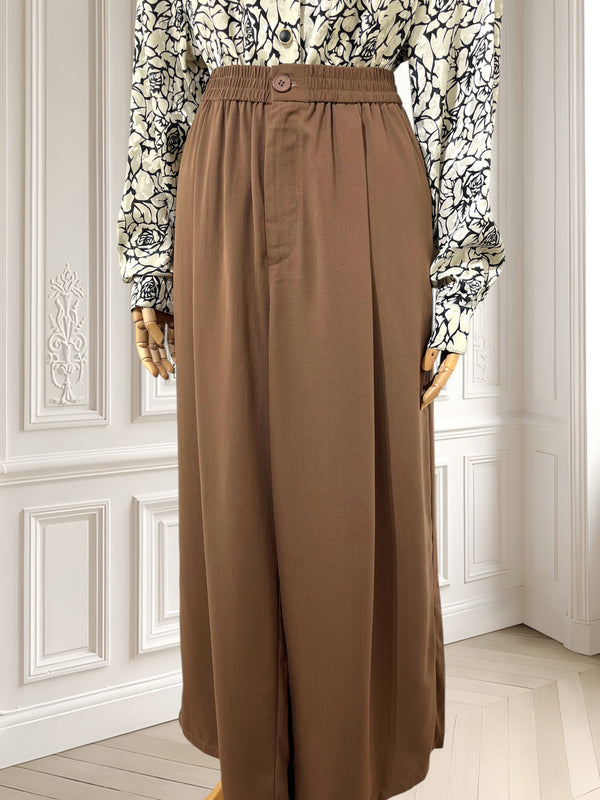 Pantaloni largi cu talie înaltă mărimea XL