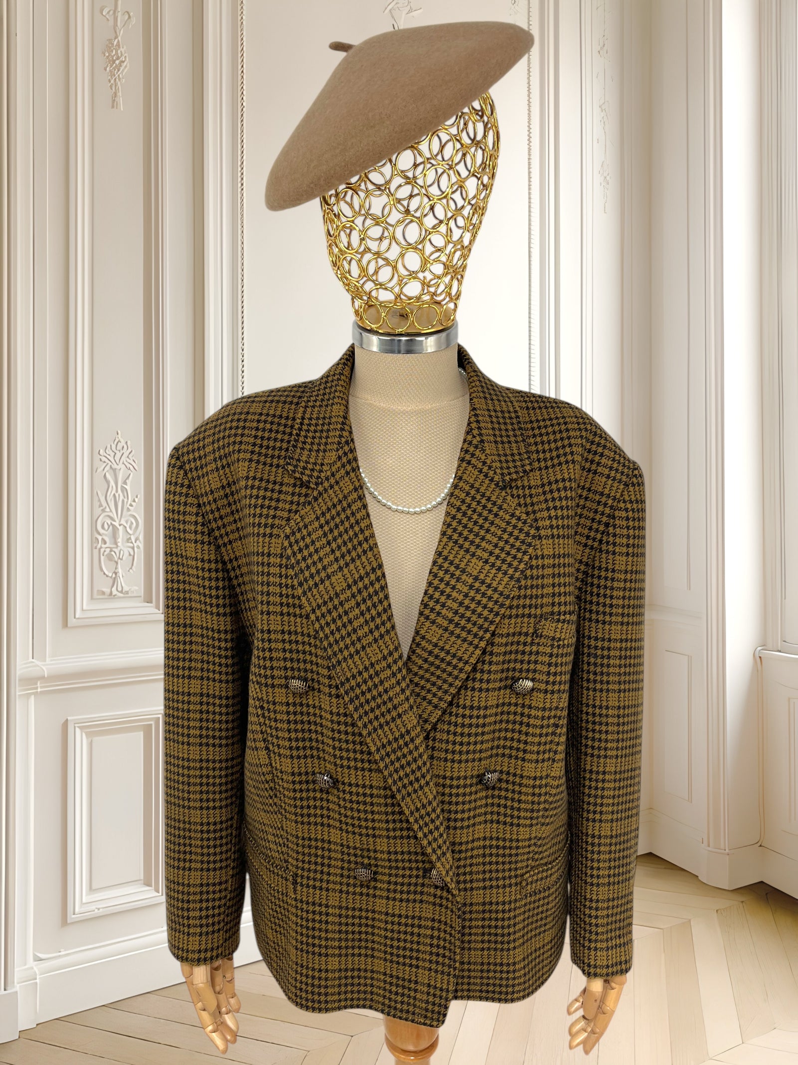 Sacou vintage din lână pură mărimea XL