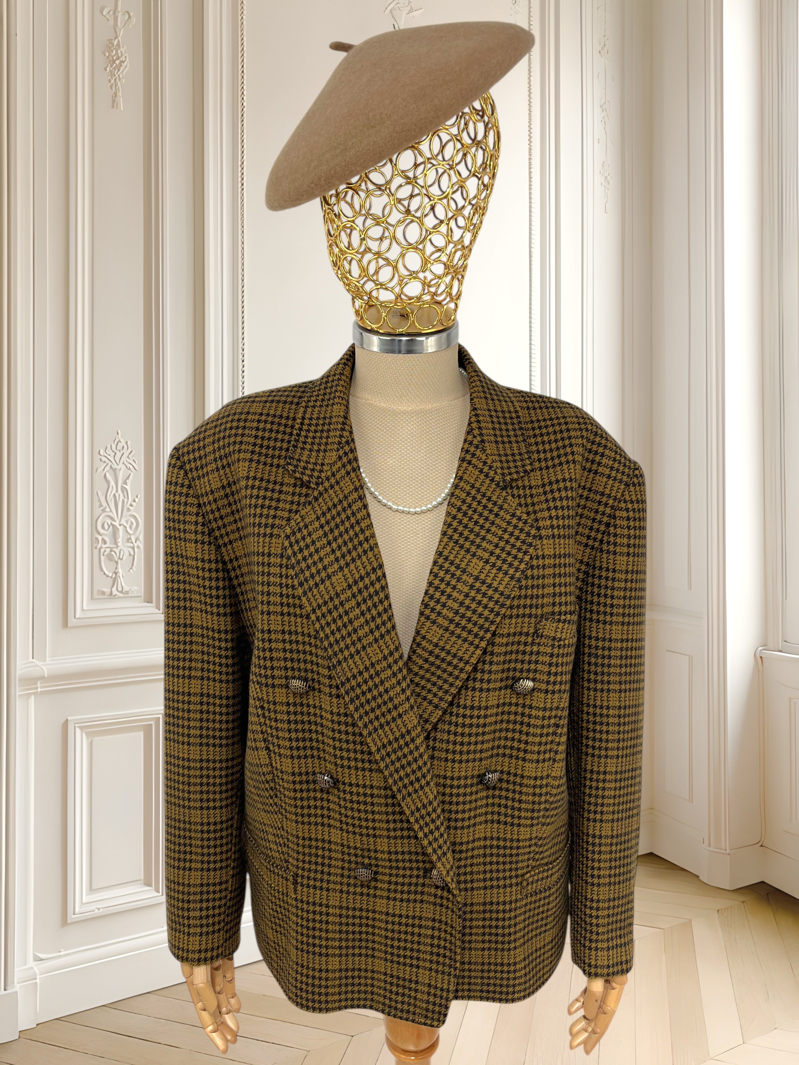 Sacou vintage din lână pură mărimea XL