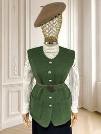 Vestă vintage din lână pură mărimea M