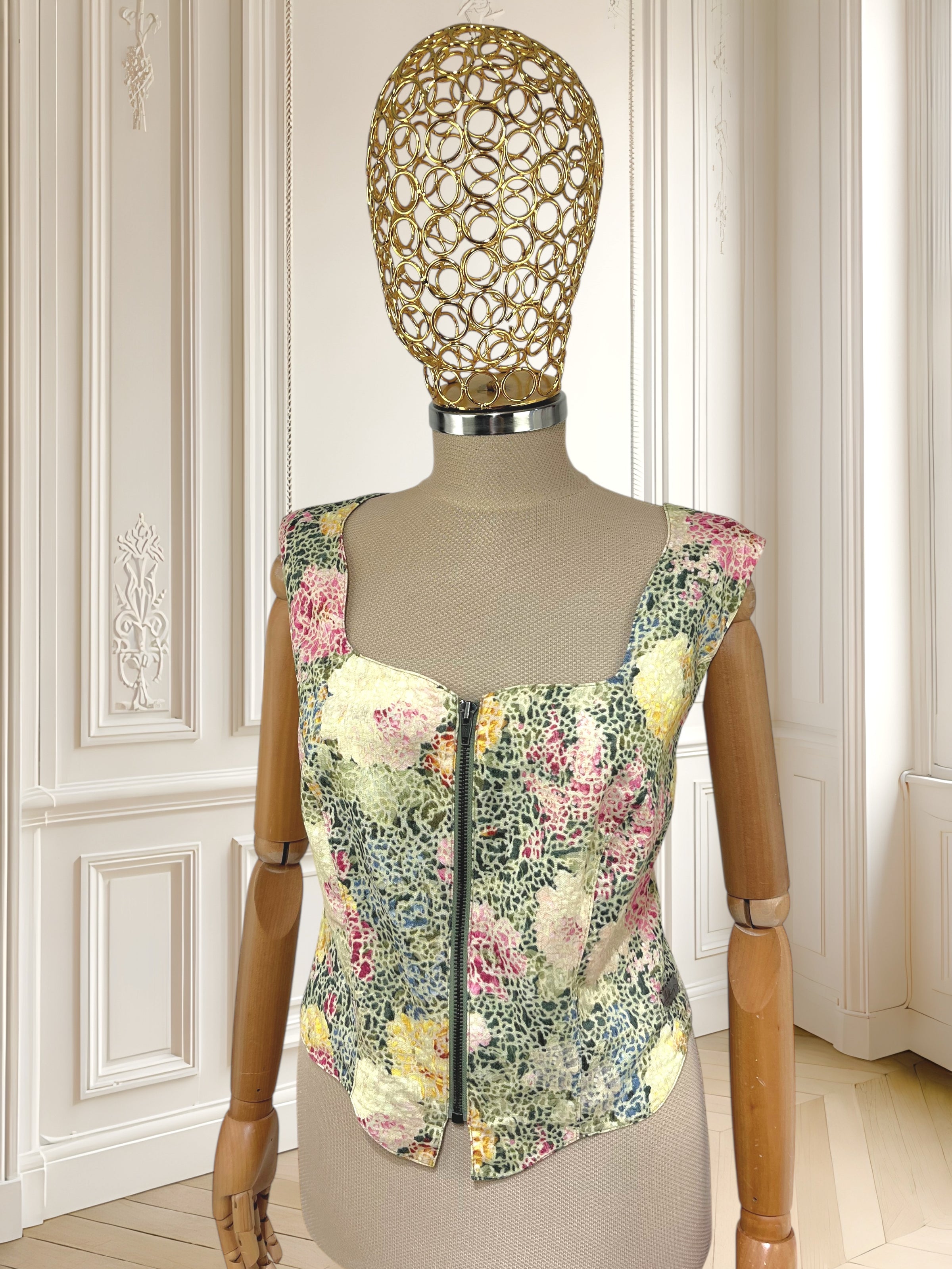 Top vintage din in mărimea XL