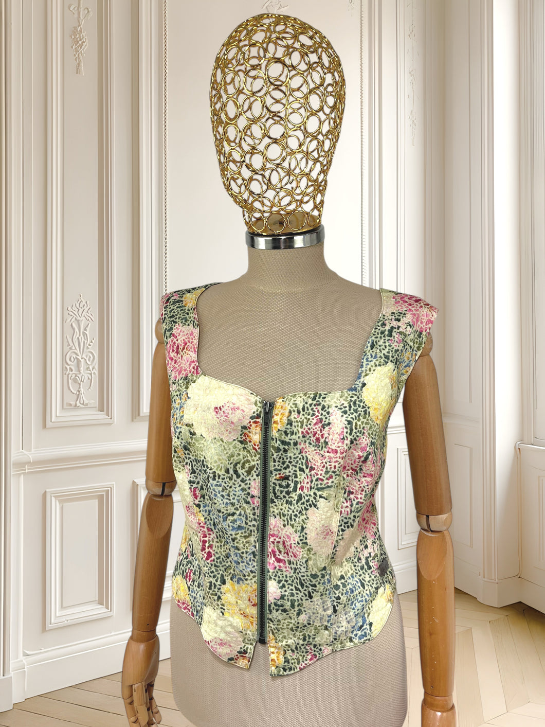 Top vintage din in mărimea XL