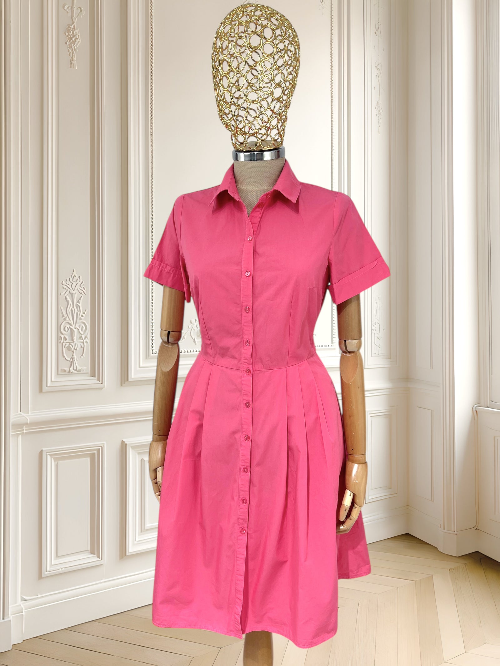 Rochie roz din bumbac mărimea S