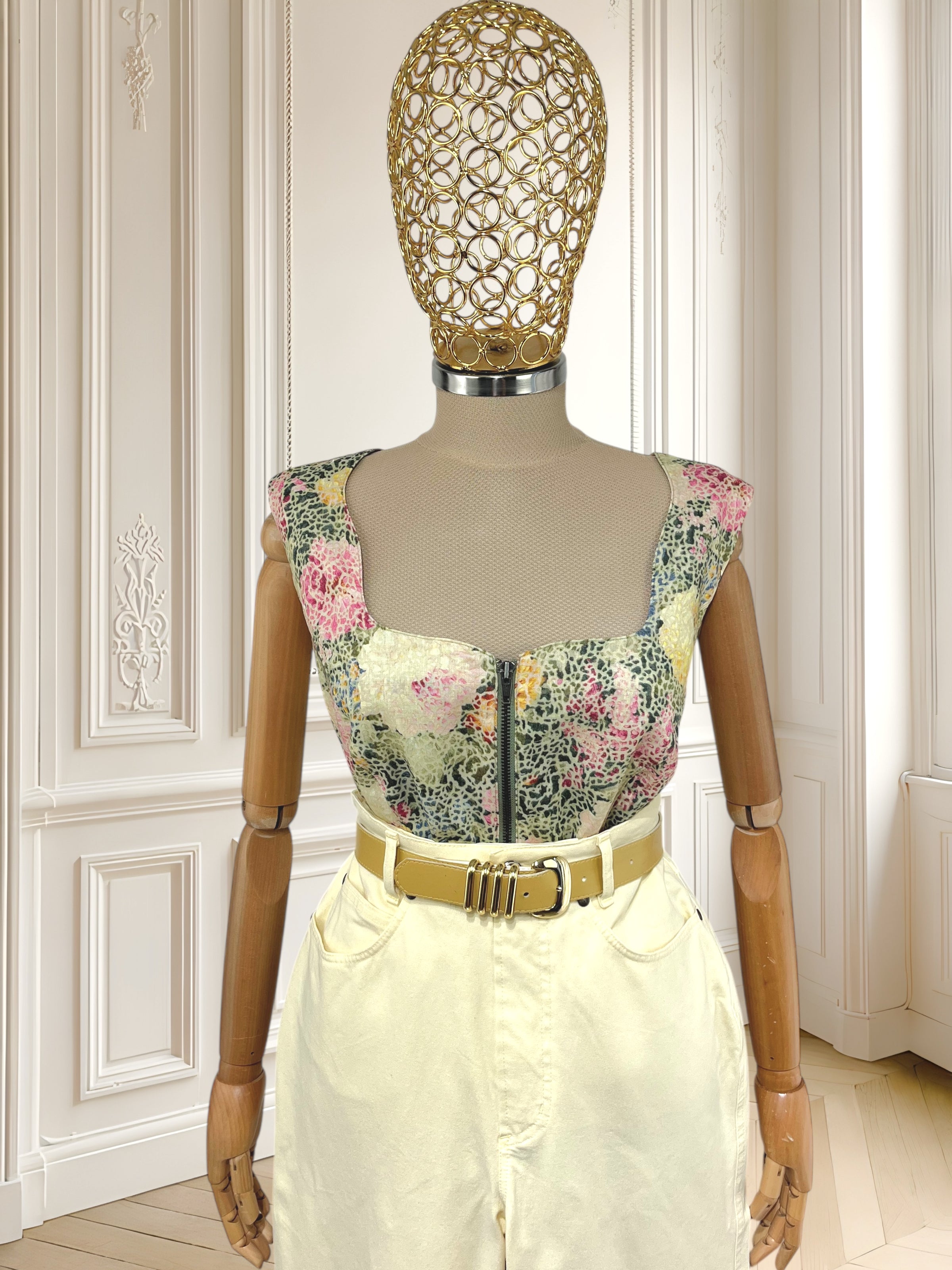 Top vintage din in mărimea XL