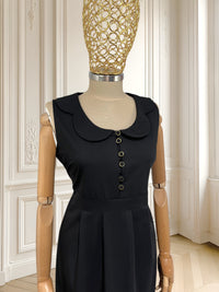 Rochie vintage neagră cu talie accentuată mărimea L