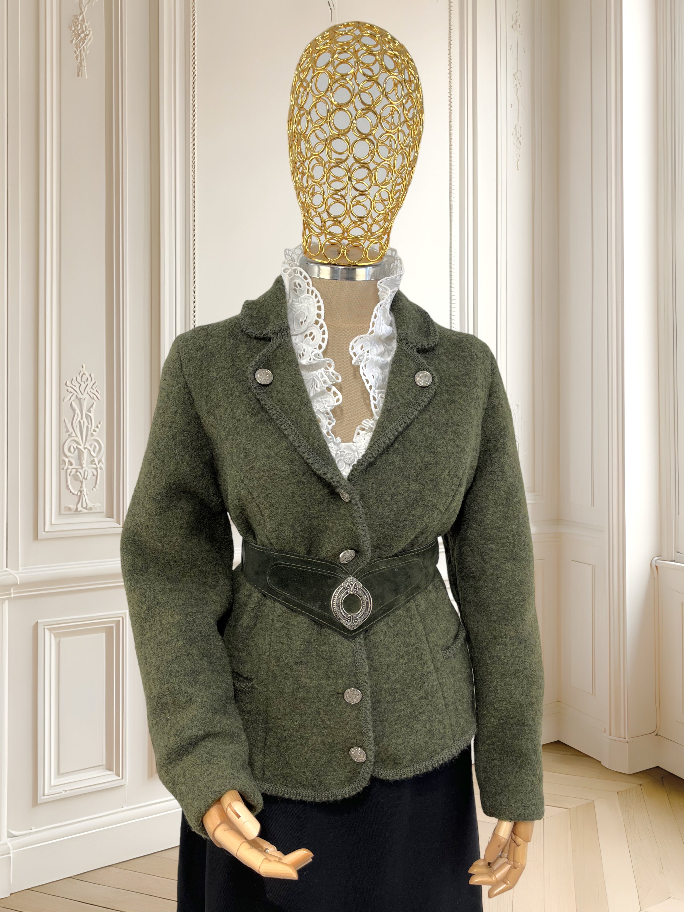Sacou vintage din lână pură mărimea L