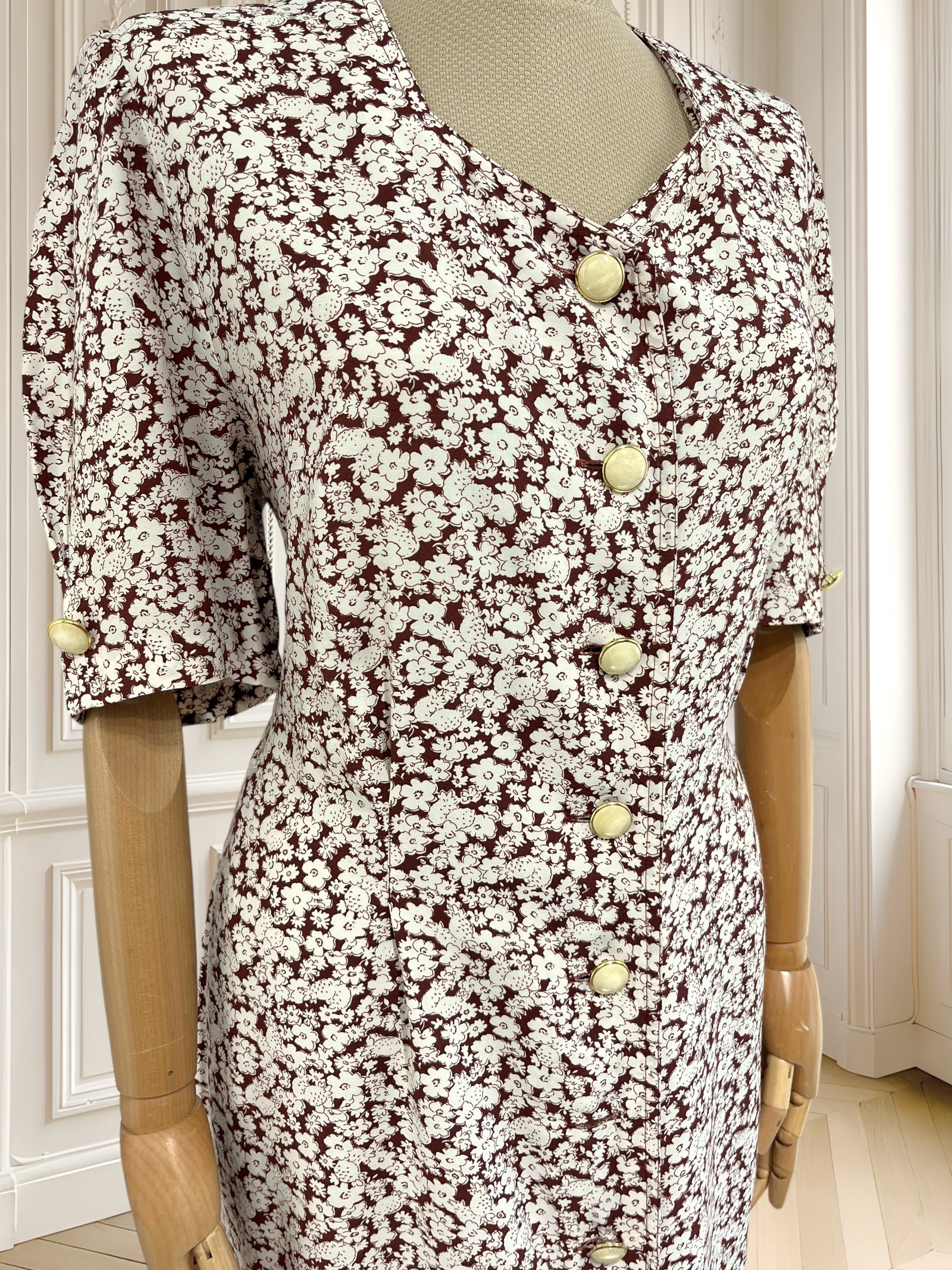 Rochie vintage din vâscoză mărimea XL