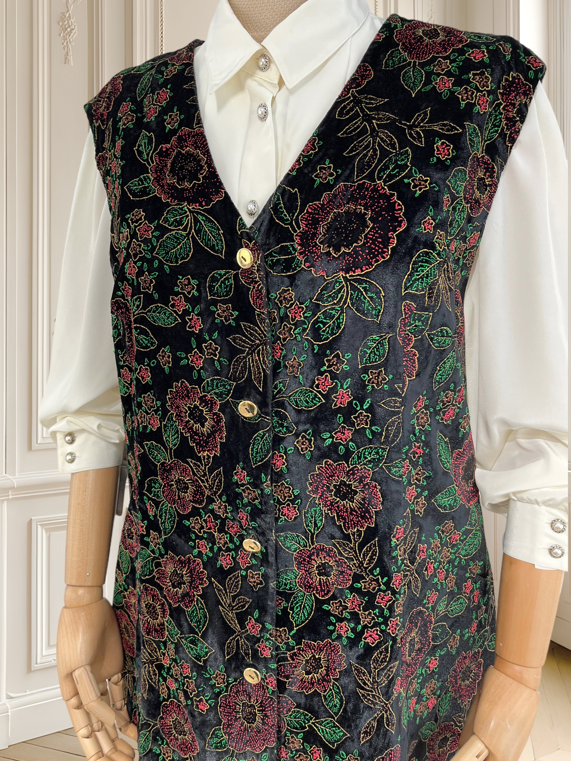 Vestă vintage din catifea mărimea XL