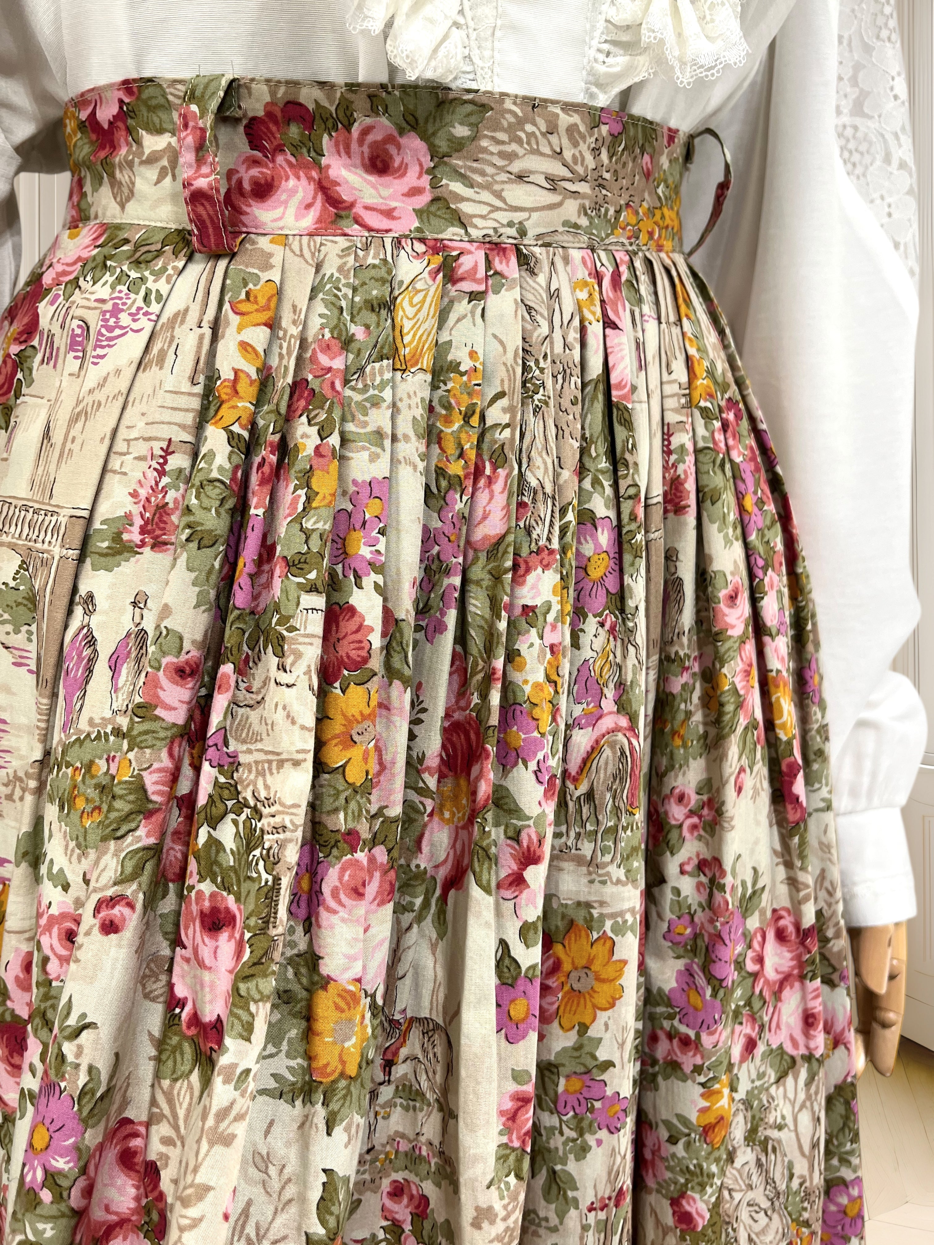 Fustă vintage din bumbac mărimea S