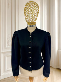 Sacou vintage din lână pură potrivit pentru L/XL