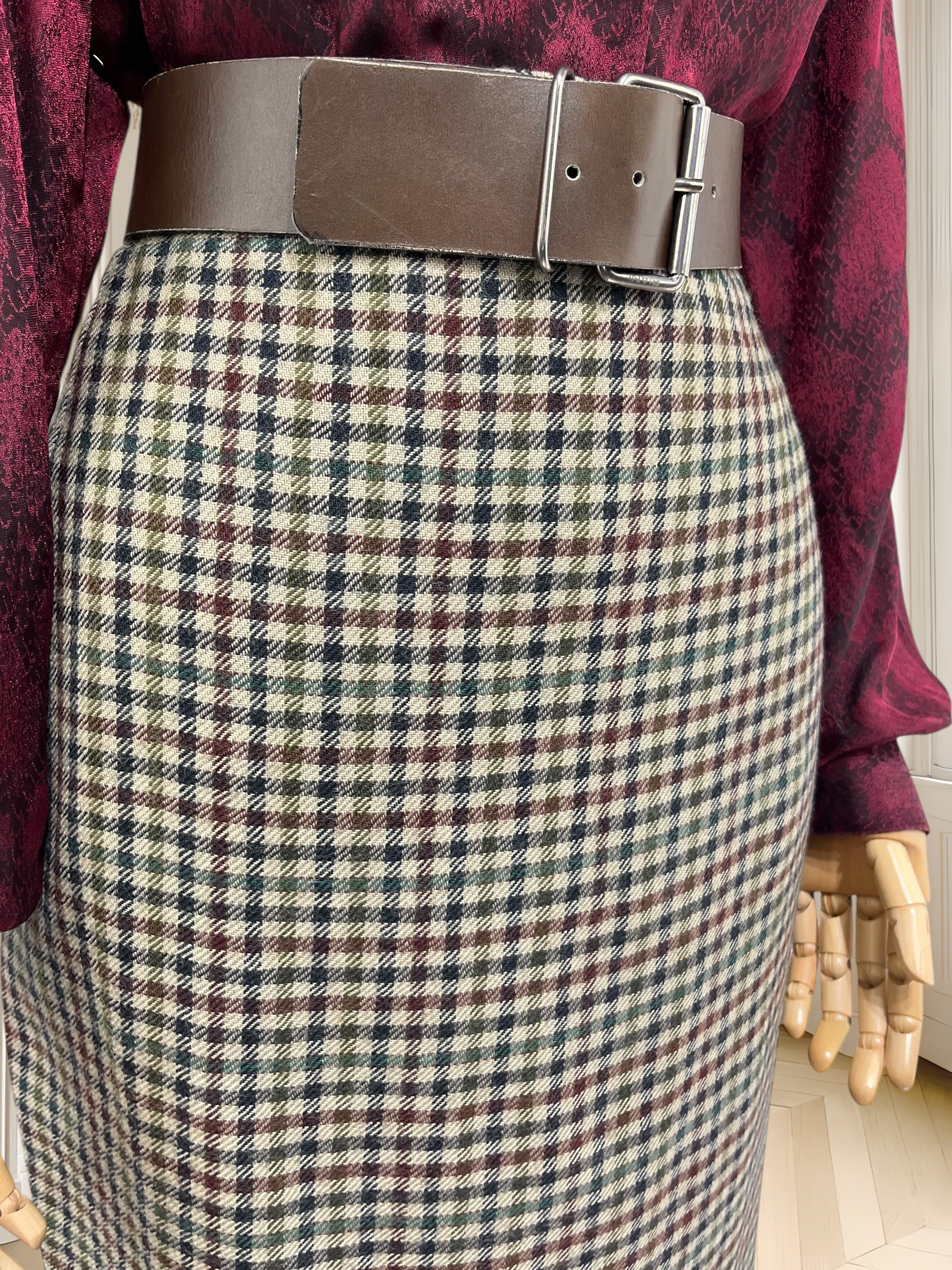 Fustă vintage din lână pură mărimea L