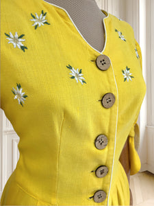 Rochie vintage din in mărimea L