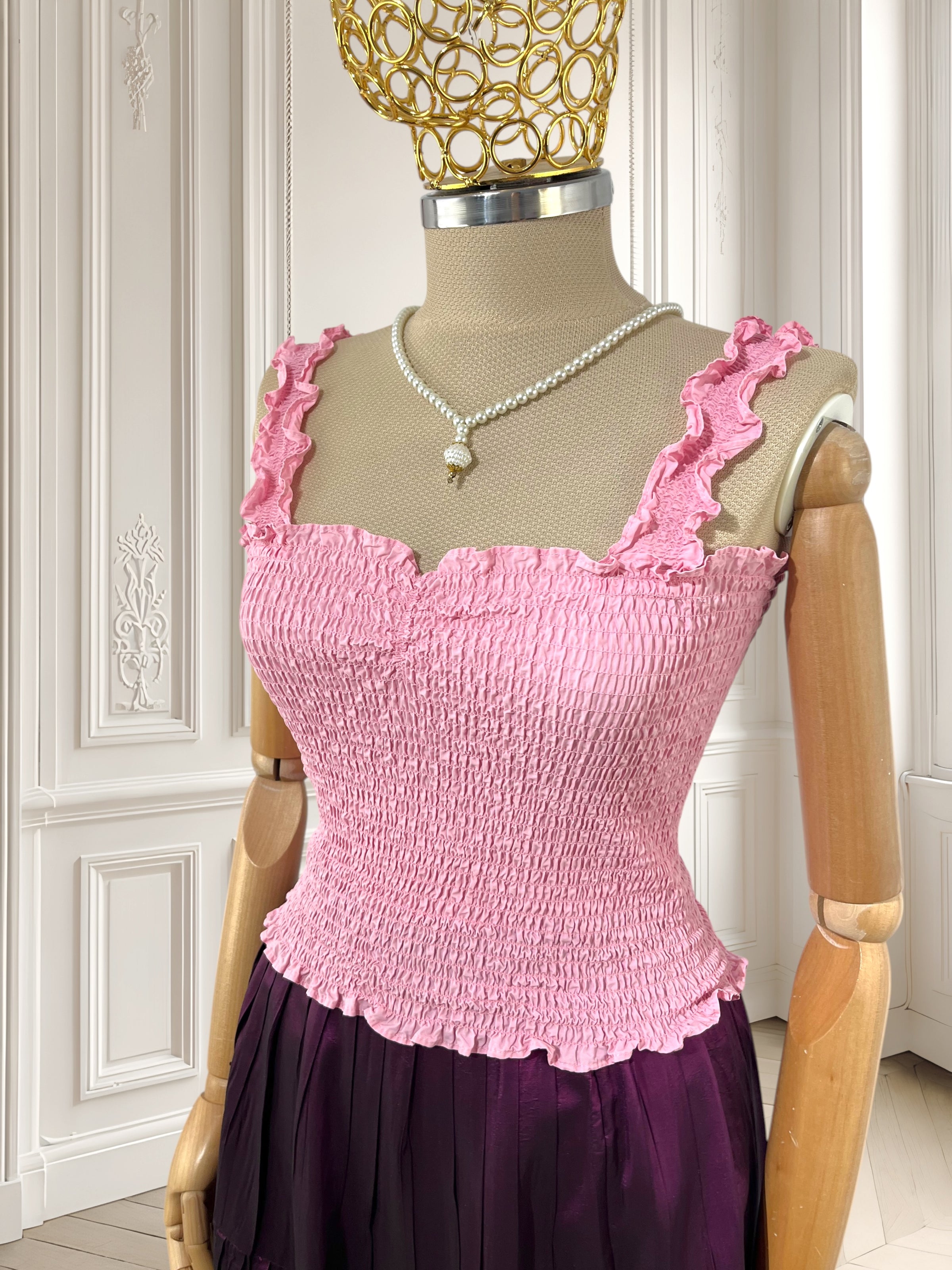 Top elastic din bumbac potrivit pentru XS/S/M