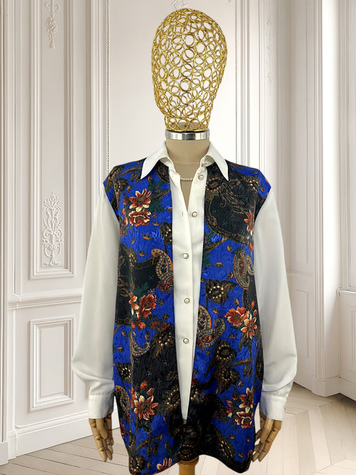 Cămașă vintage cu nasturi bijuterie mărimea XL