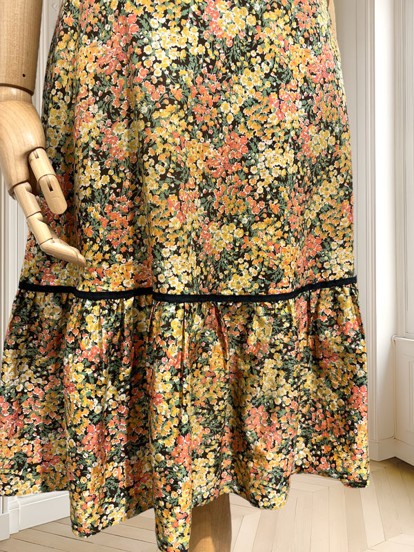 Fustă din bumbac cu print floral mărimea XS