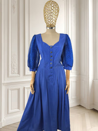 Rochie vintage cu mâneci bufante potrivită pentru M/L