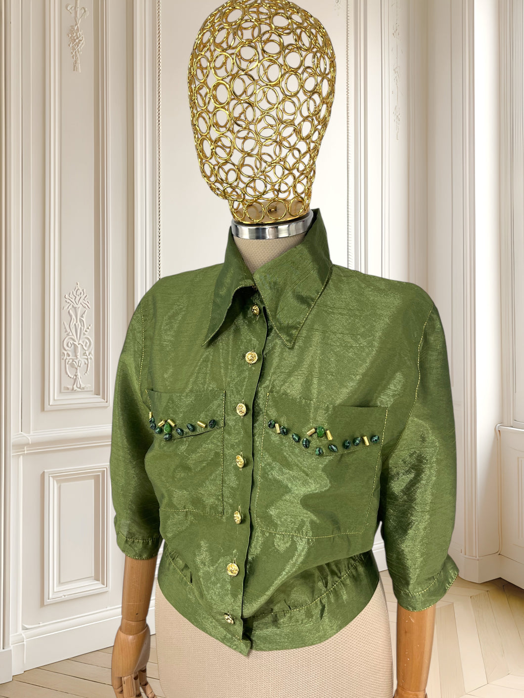 Cămașă cu efect perlat potrivită pentru M/L