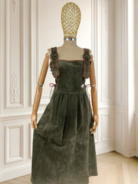 Rochie vintage din piele naturală mărimea M