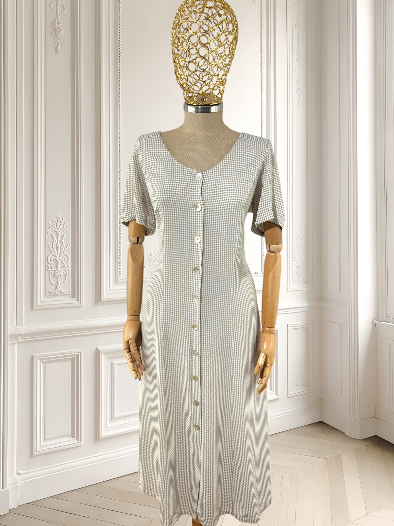 Rochie vintage din vâscoză mărimea L