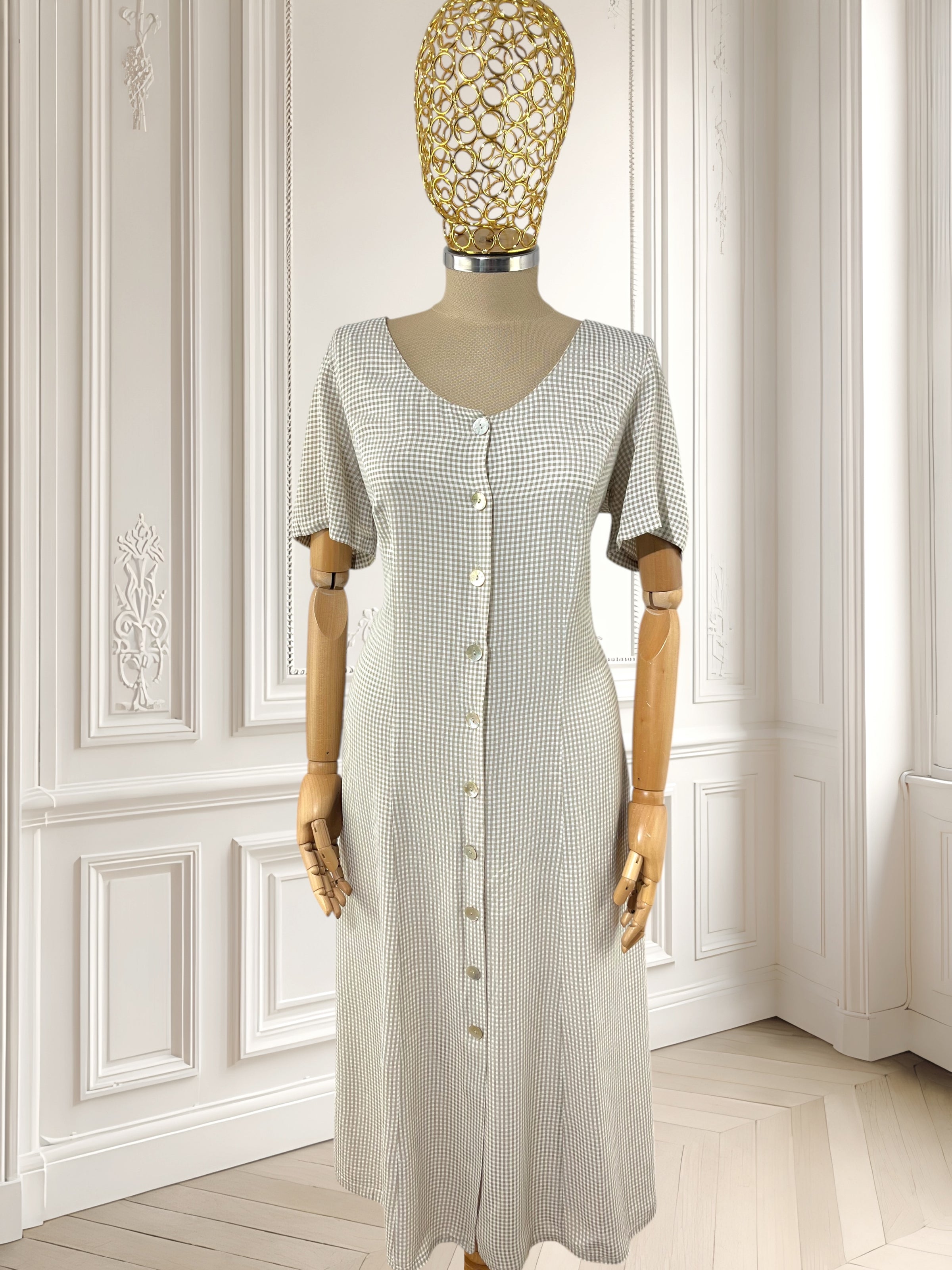 Rochie vintage din vâscoză mărimea L